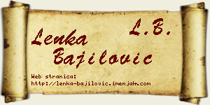 Lenka Bajilović vizit kartica